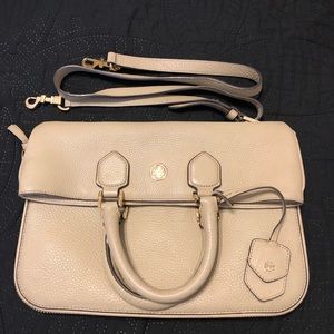 Tory Burch Robinson Fold-Over Messenger Bag Pebble